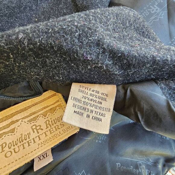 Powder River Outfitters Wool Blend Vest XXL Black Western Button Panhandle Slim - Picture 10 of 10